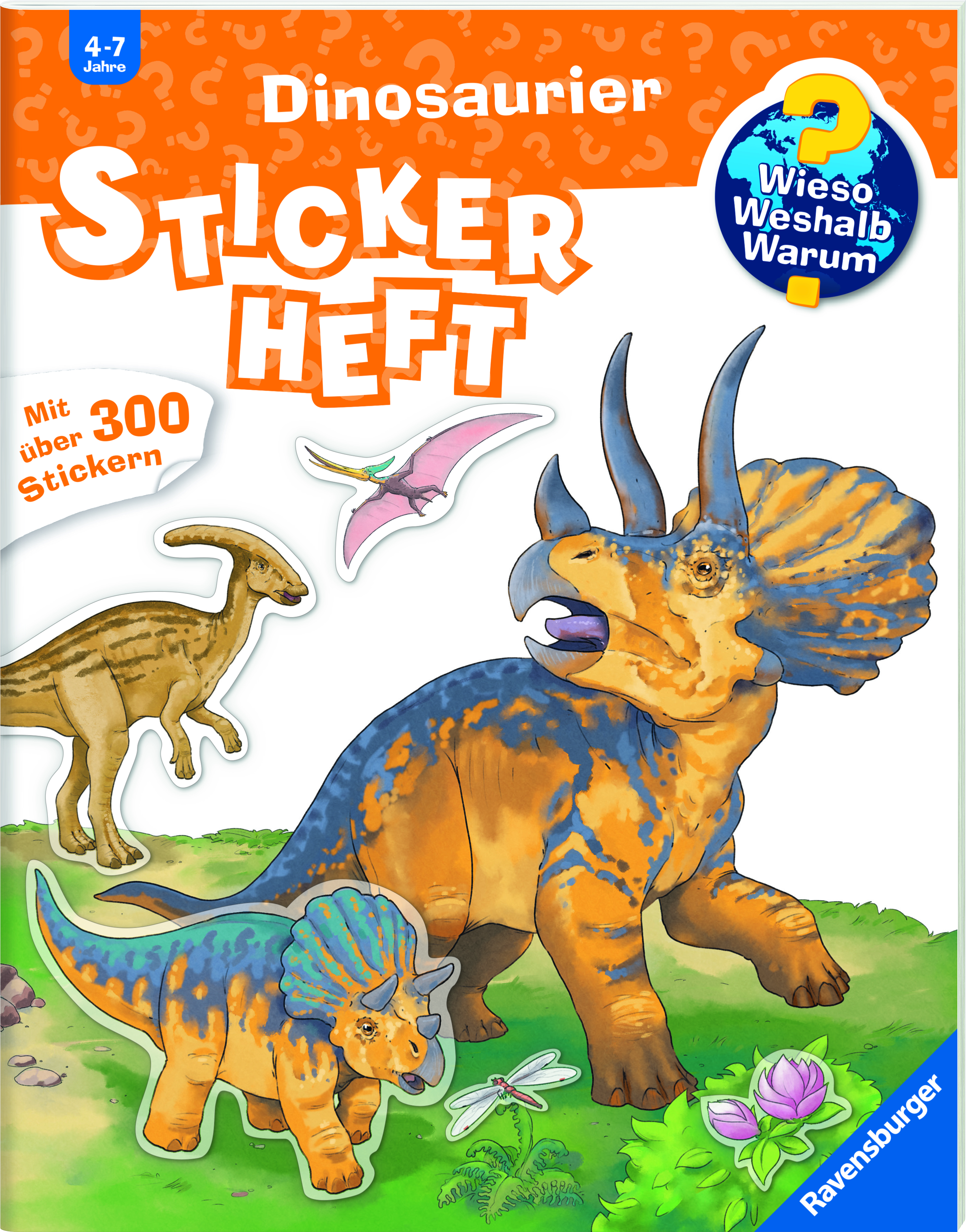 Dinosaurier Kreativ-Box Mal-, Bastel- und Rätselbuch Sticker mit Poster 